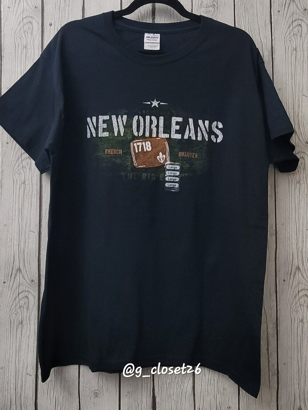 Gildan New Orleans 1718 French Quarter t-shirt- Black